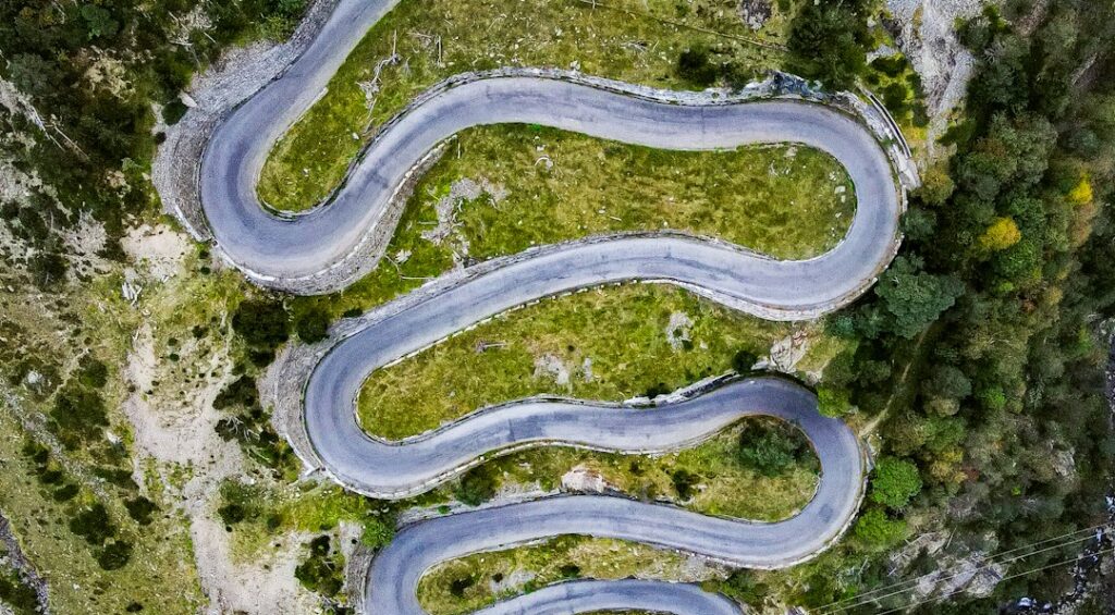 white and gray spiral stairs